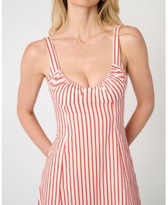 Women's Ruched Cup Midi Dress