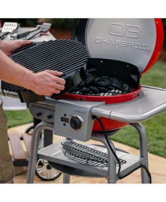 Bistro Pro Electric Grill and Griddle with Charcoal Mode - Red