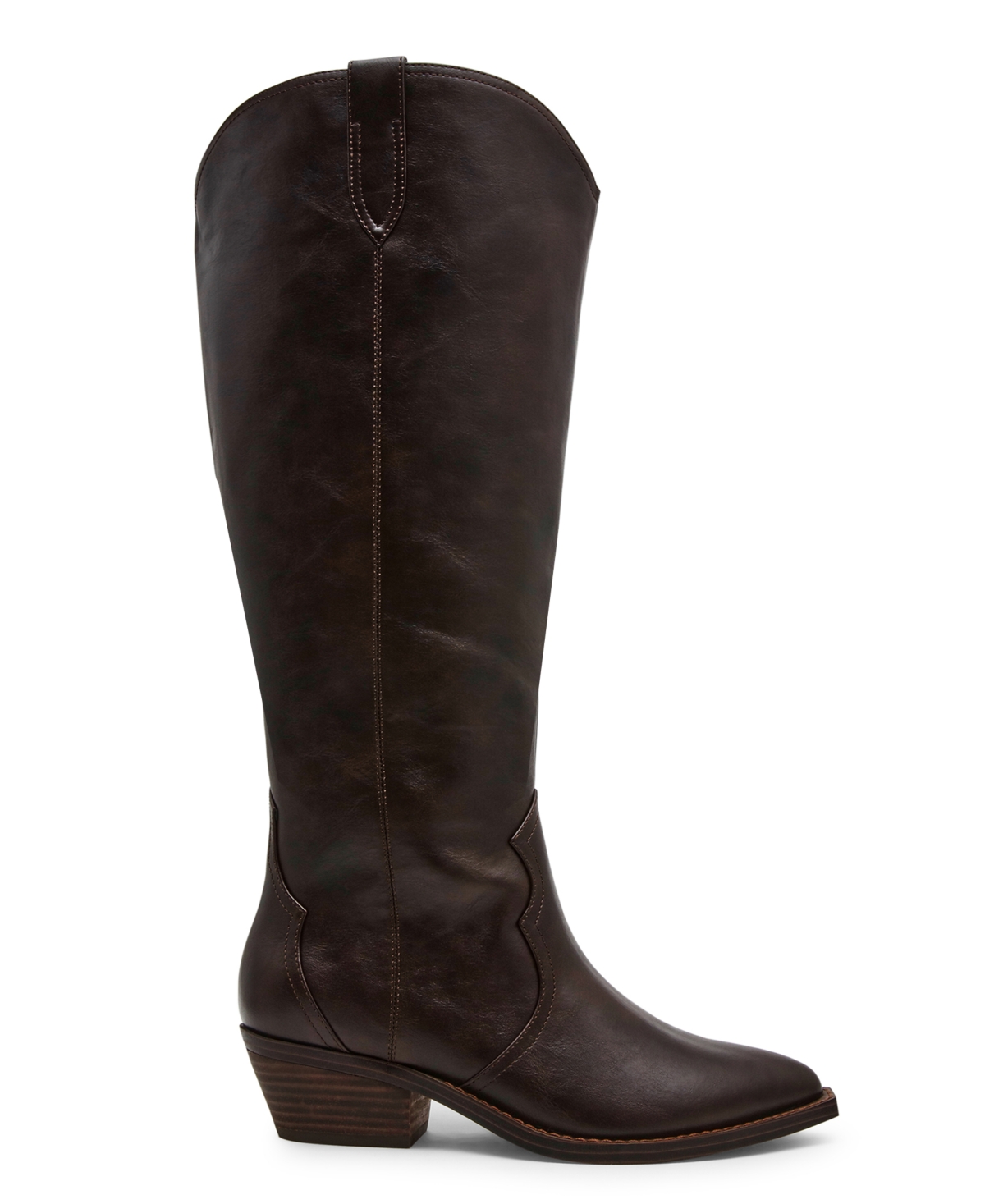 Dv Dolce Vita Women's Kit Knee-high Wide Calf Cowboy Boots In Black