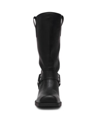 DV Dolce Vita Women's Tanzy Wide Calf Tall Harness Moto Engineer Boots
