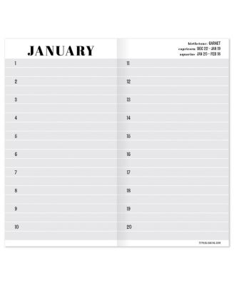 Stripes Perpetual Birthday & Celebration Pocket Book