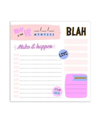 Undated Make it Happen Daily Note Block for Productivity and Lists Desktop