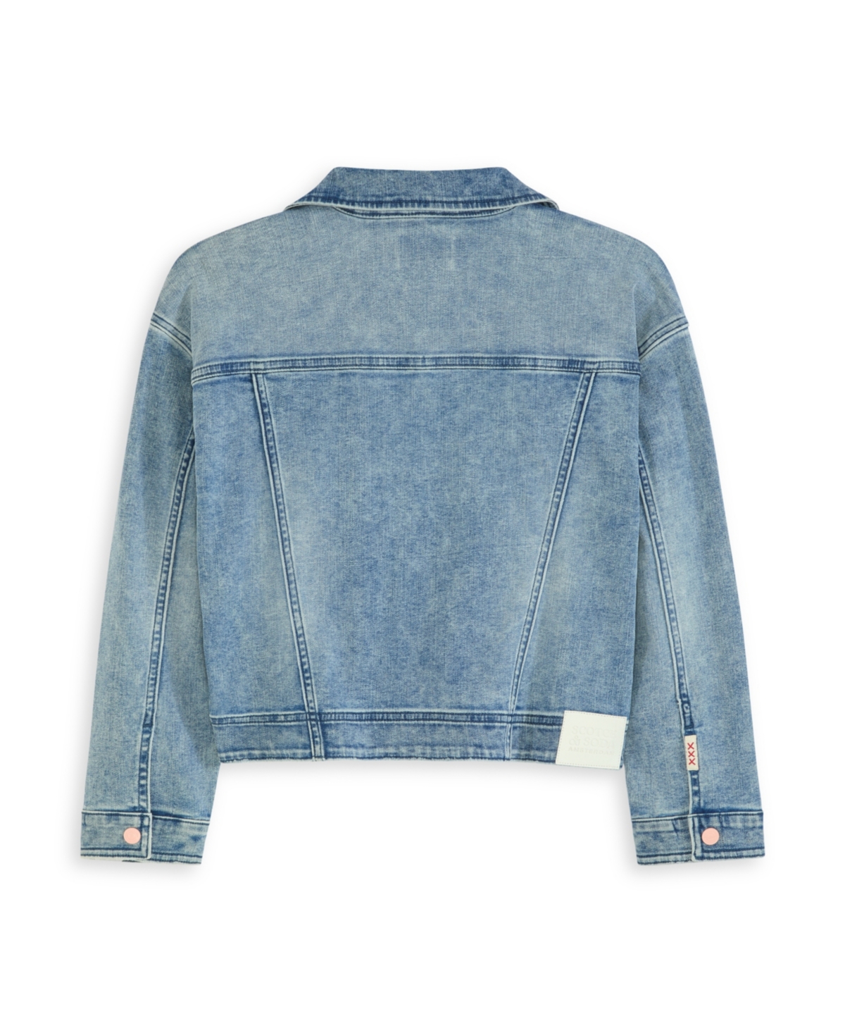 Scotch & Soda Big Girls Denim Group Stretch Jacket In Blue