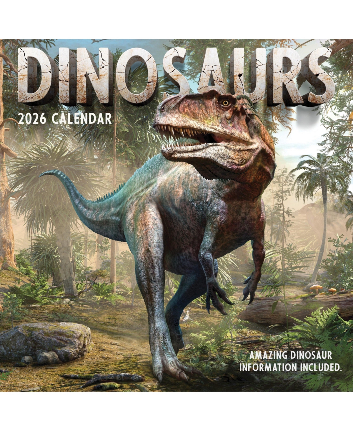 2026 Dinosaurs Wall Calendar - Multicolor
