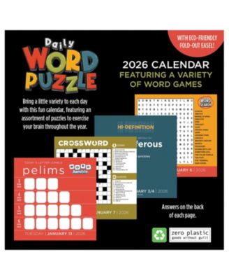 2026 Daily Word Puzzle Daily Desktop Calendar