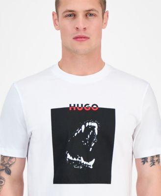 HUGO by Men's Dobero Short Sleeve Crewneck Dog Fangs Graphic T-Shirt
