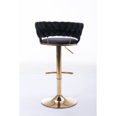 Adjustable Swivel Bar Stools with Chrome Base (Set of 2)