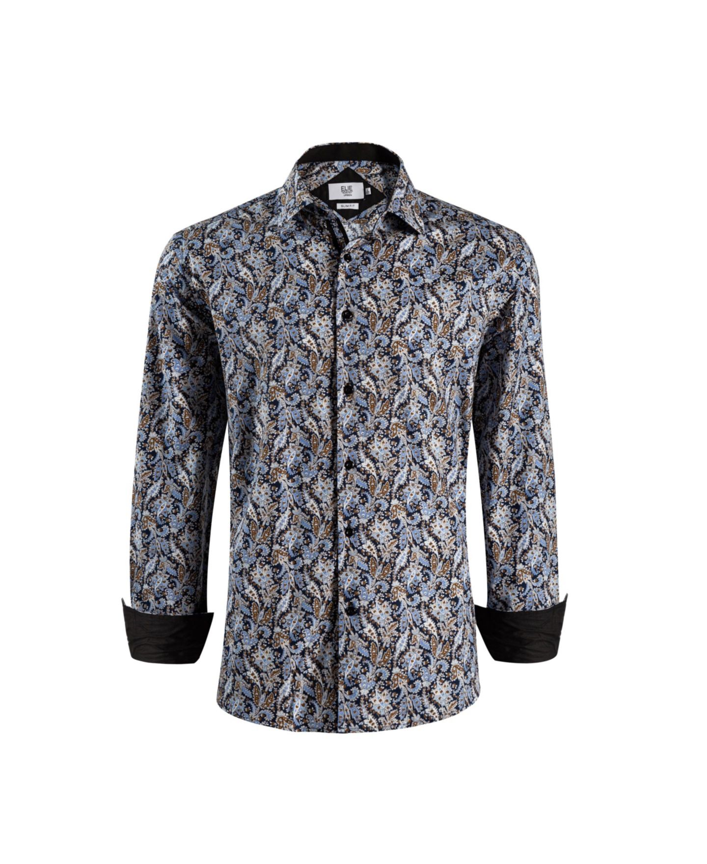 Рубашка Elie Balleh Navy Paisley Sport Slim Fit Shirt для мальчиков, цвет: Тёмно-синий — фото 2