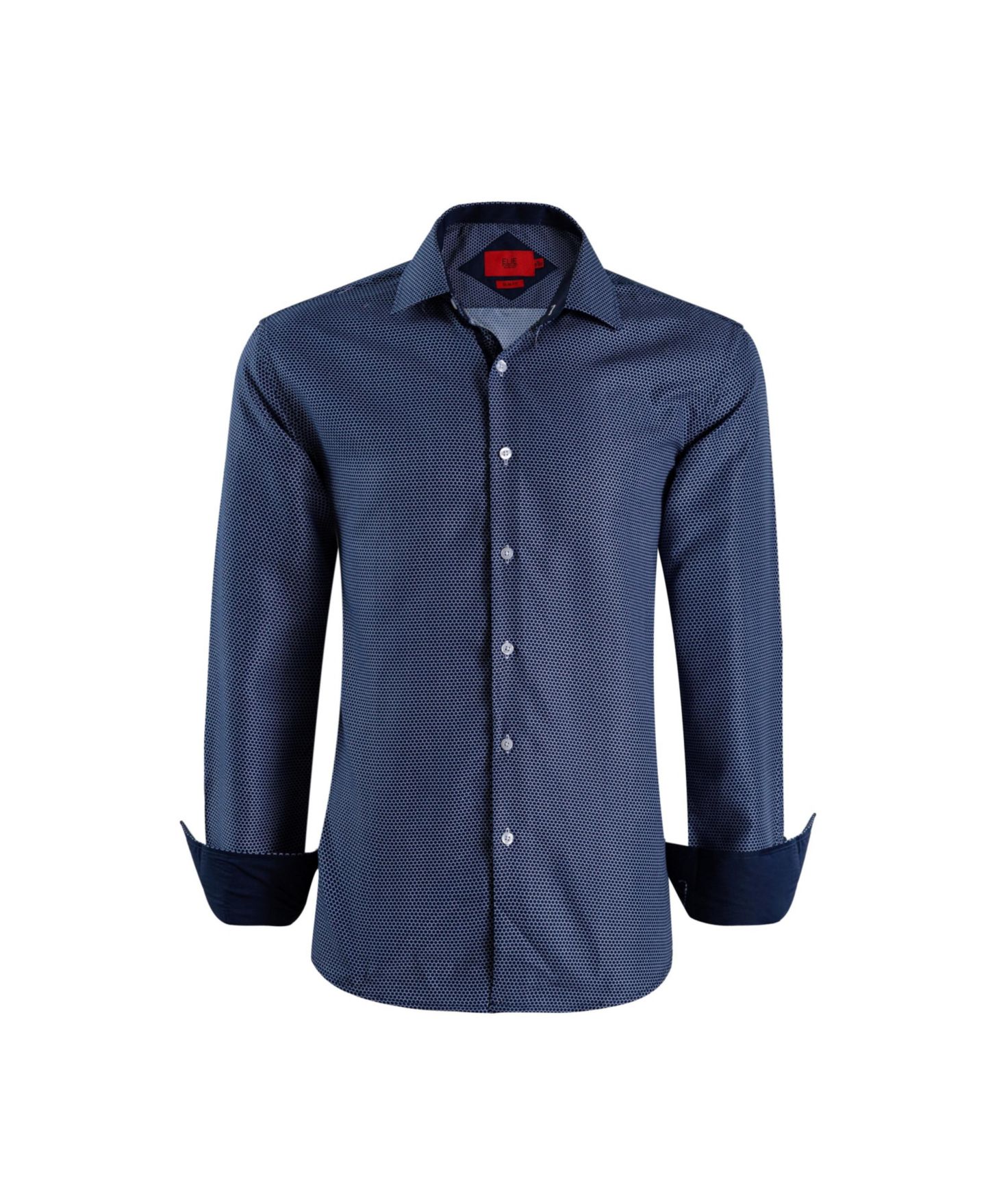Рубашка Elie Balleh Navy Slim Fit Honeycomb Button-Down Shirt для мальчиков, цвет: Тёмно-синий — фото 2