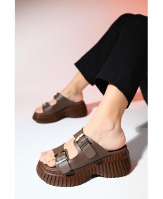 Joanes Leather Two-Strap Platform Sandal (Women)