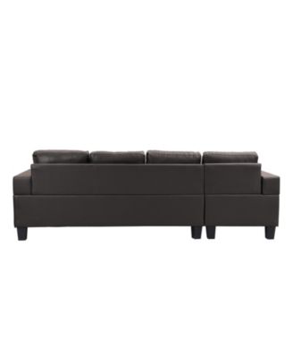 Streamdale Modern Chaise Sectional (4-Seater, Chocolate Brown)