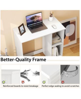 31.5 Inch  Modern Home Office Desk with 2 Compartments