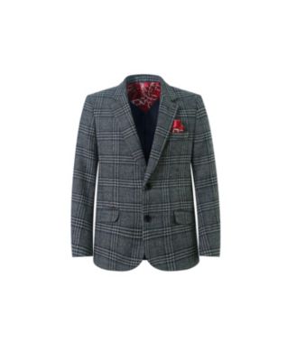 Big Boys 8-20 Slim Fit Windowpane Blazers Sports Coat Jacket