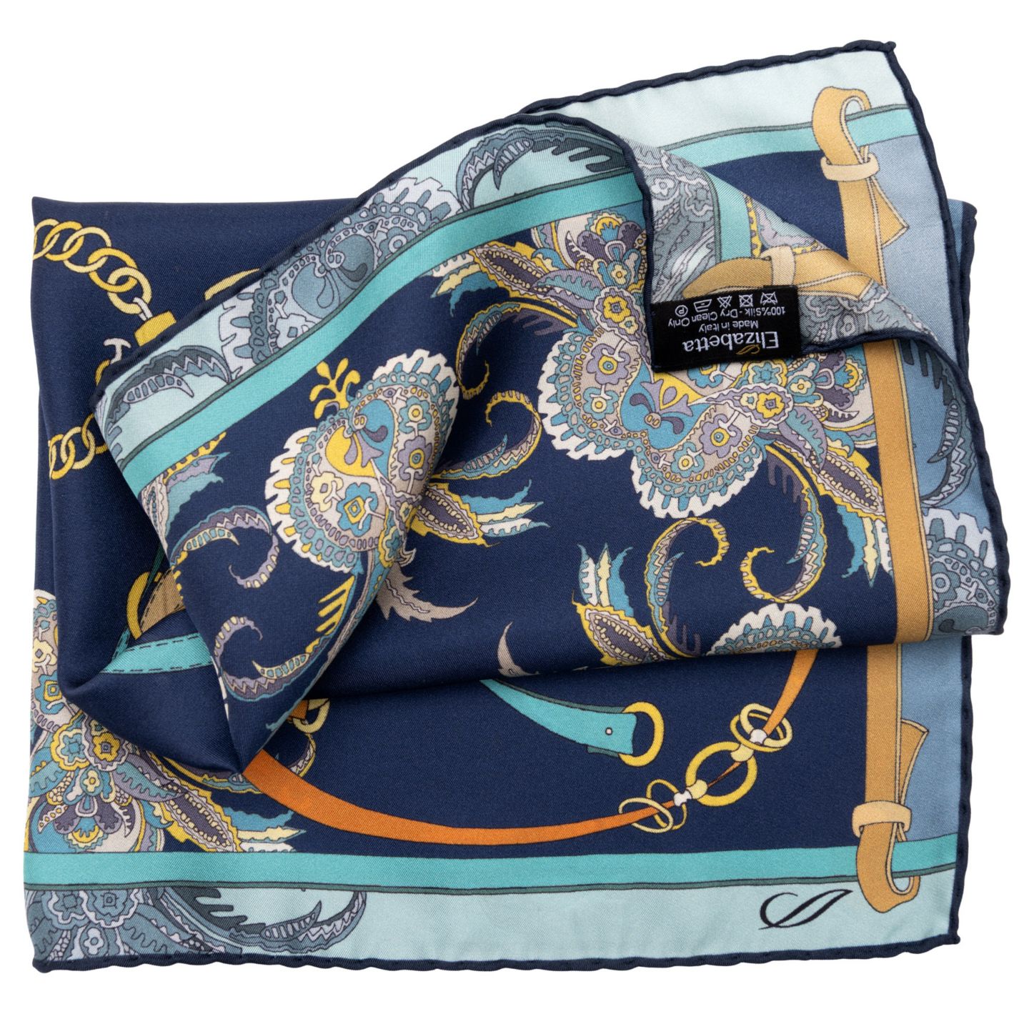 Женские аксессуары Elizabetta Camilla - Silk Bandana for Women, цвет: Синий — фото 2