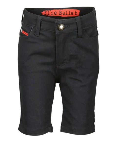 Шорты Elie Balleh Black Cotton Twill для мальчиков, цвет: Чёрный