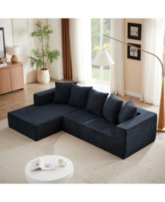 Streamdale Modular Chenille Cloud Sectional Sofa in Grey