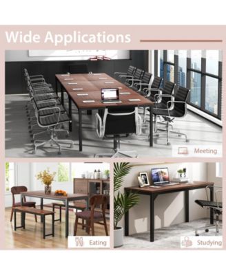 55 Inch Conference Table with Heavy-duty Metal Frame