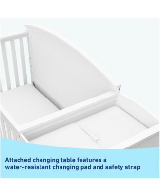 Bellwood 5-in-1 Convertible Crib & Changer with Drawer (White)