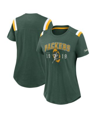 Nike - Women's Green Green Bay Packers Historic Slub Fashion T-Shirt