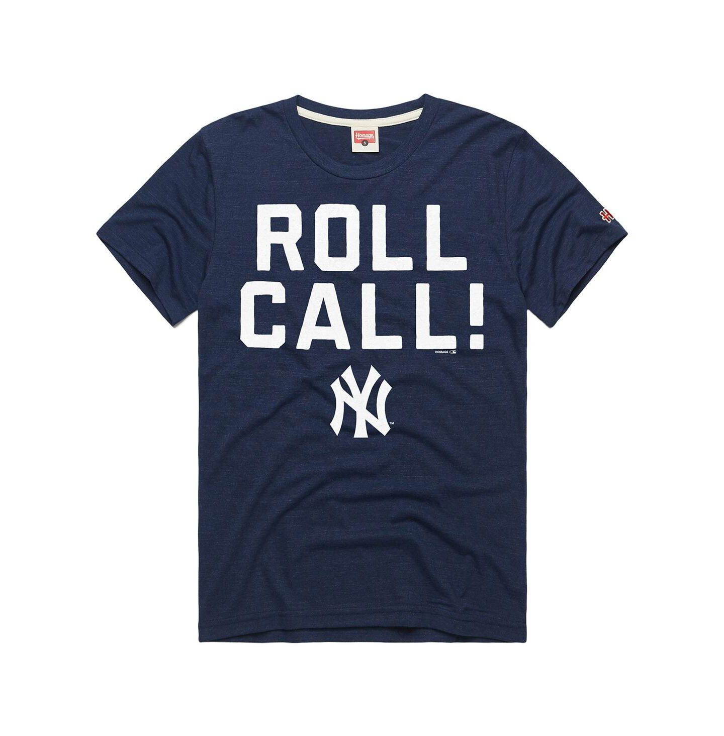 Мужская футболка Homage Navy New York Yankees Hyper Local Tri-Blend — фото 2