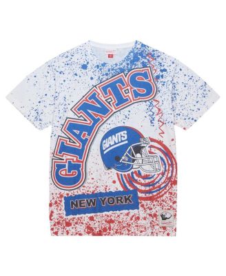 Men's White New York Giants Big Tall Allover Print T-Shirt