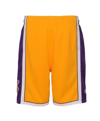 Big Boys and Girls&nbsp;Gold Los Angeles Lakers Swingman Shorts