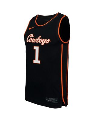 Men's 1 Black Oklahoma State Cowboys Replica Basketball Jersey