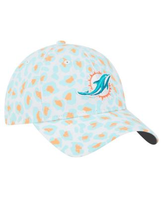 Women's White Miami Dolphins Active Leopard 9TWENTY Adjustable Hat