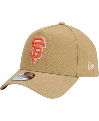New Era - Men's  Khaki San Francisco Giants Logo Essentials 9FORTY A-Frame Adjustable Hat