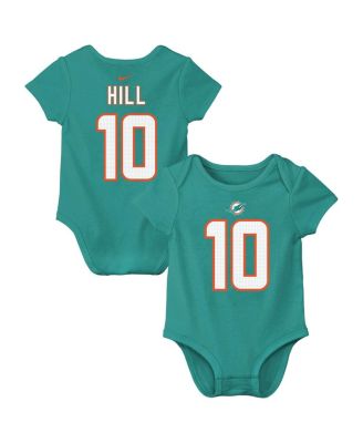 Nike - Baby Boys and Girls Tyreek Hill Aqua Miami Dolphins Player Name Number Bodysuit