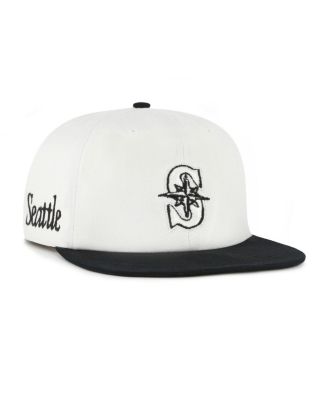 '47 Brand - Men's  White/Black Seattle Mariners Foundation Captain Snapback Hat