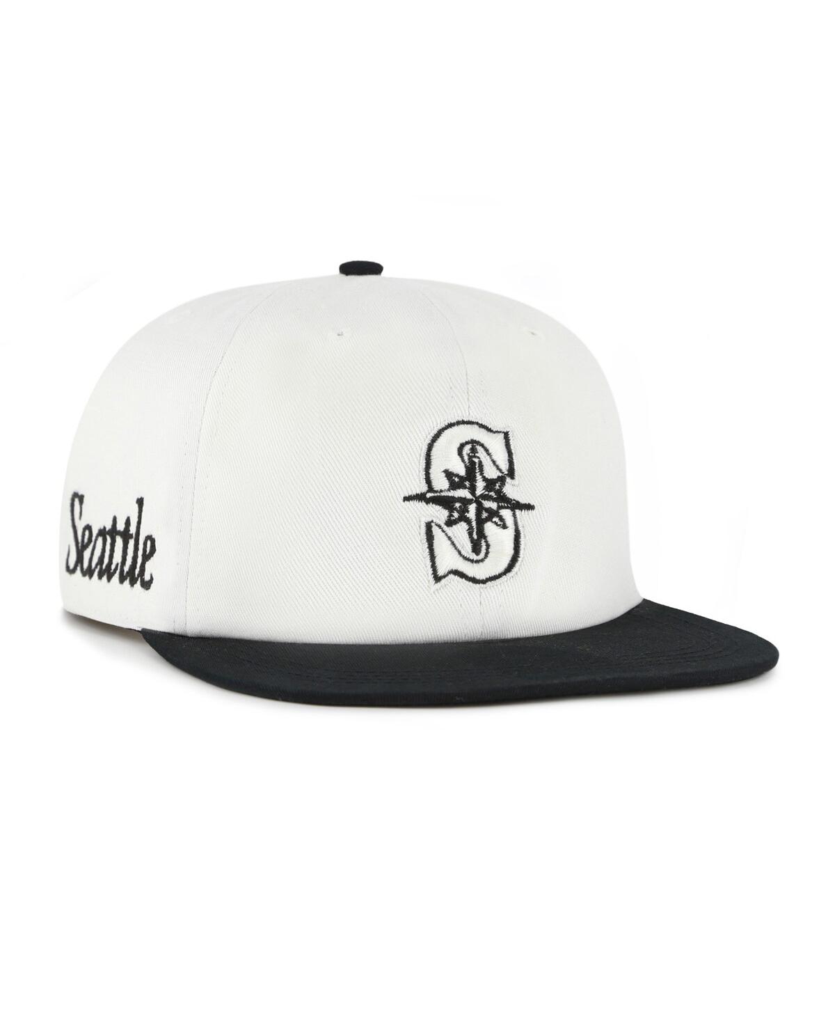 47 Brand Women's White/black Seattle Mariners Foundation Captain Snapback Hat