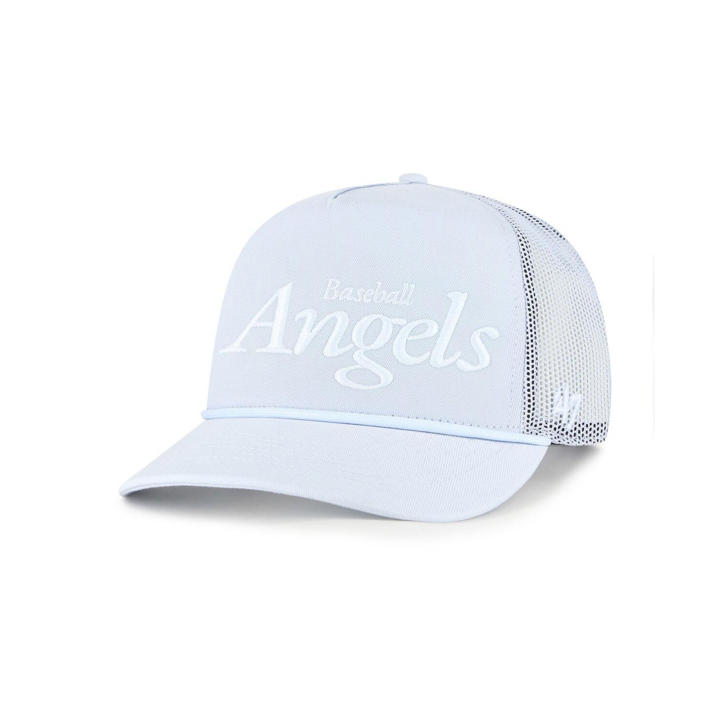 Women's Light Blue Los Angeles Angels Foundation Script Hitch Adjustable Trucker Hat