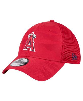 New Era - Men's  Red Los Angeles Angels Subtle Camo 39THIRTY Flex Hat