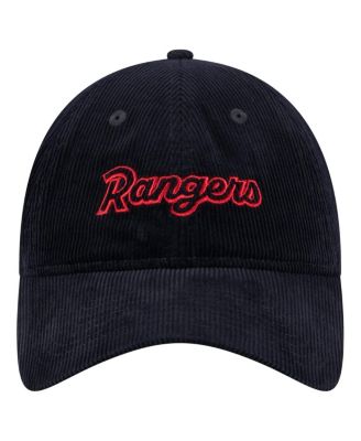 Women's Dark Blue Texas Rangers Corduroy 9TWENTY Adjustable Hat