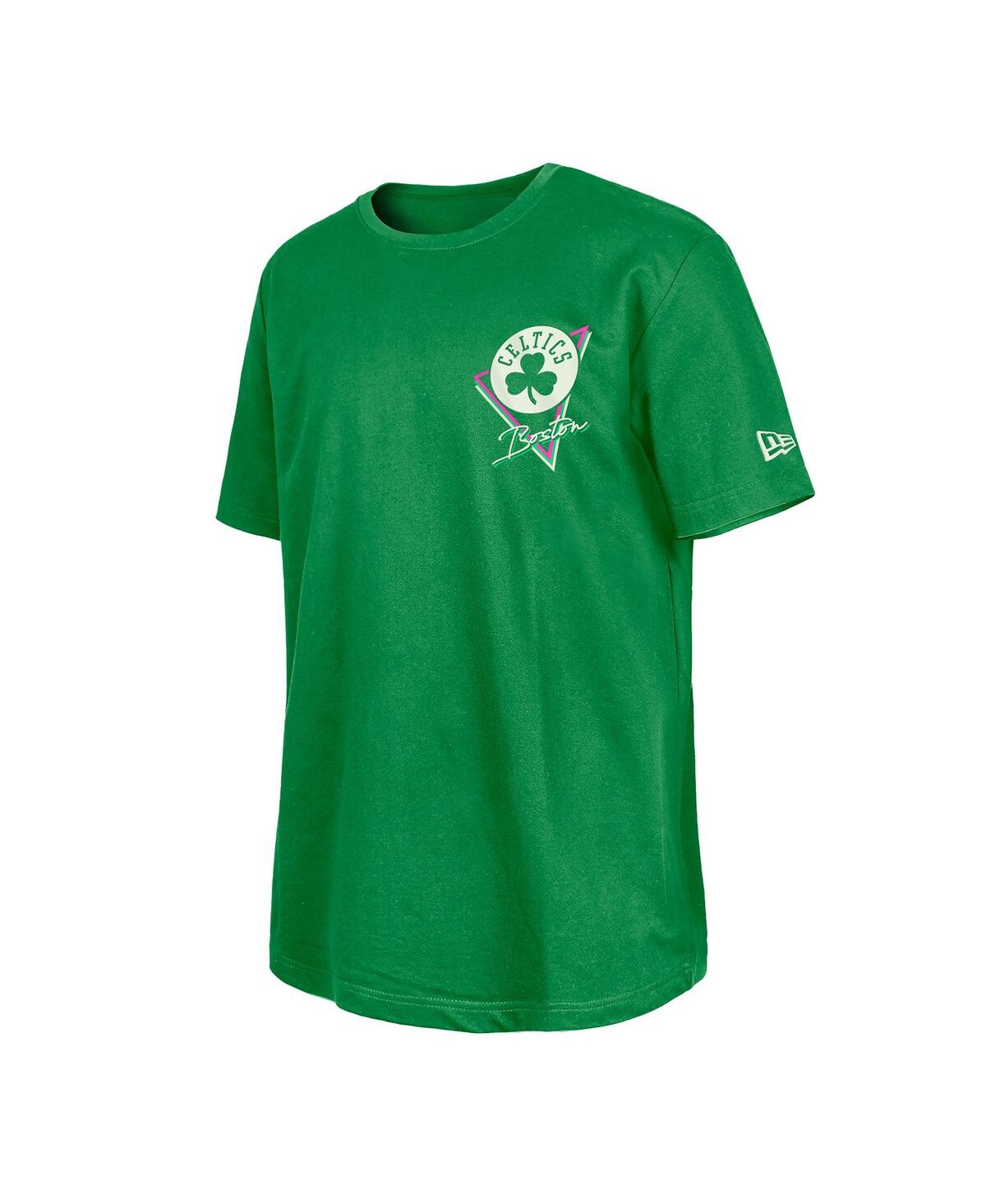 New Era Men's Green Boston Celtics Glow-in-the-dark T-shirt In Green