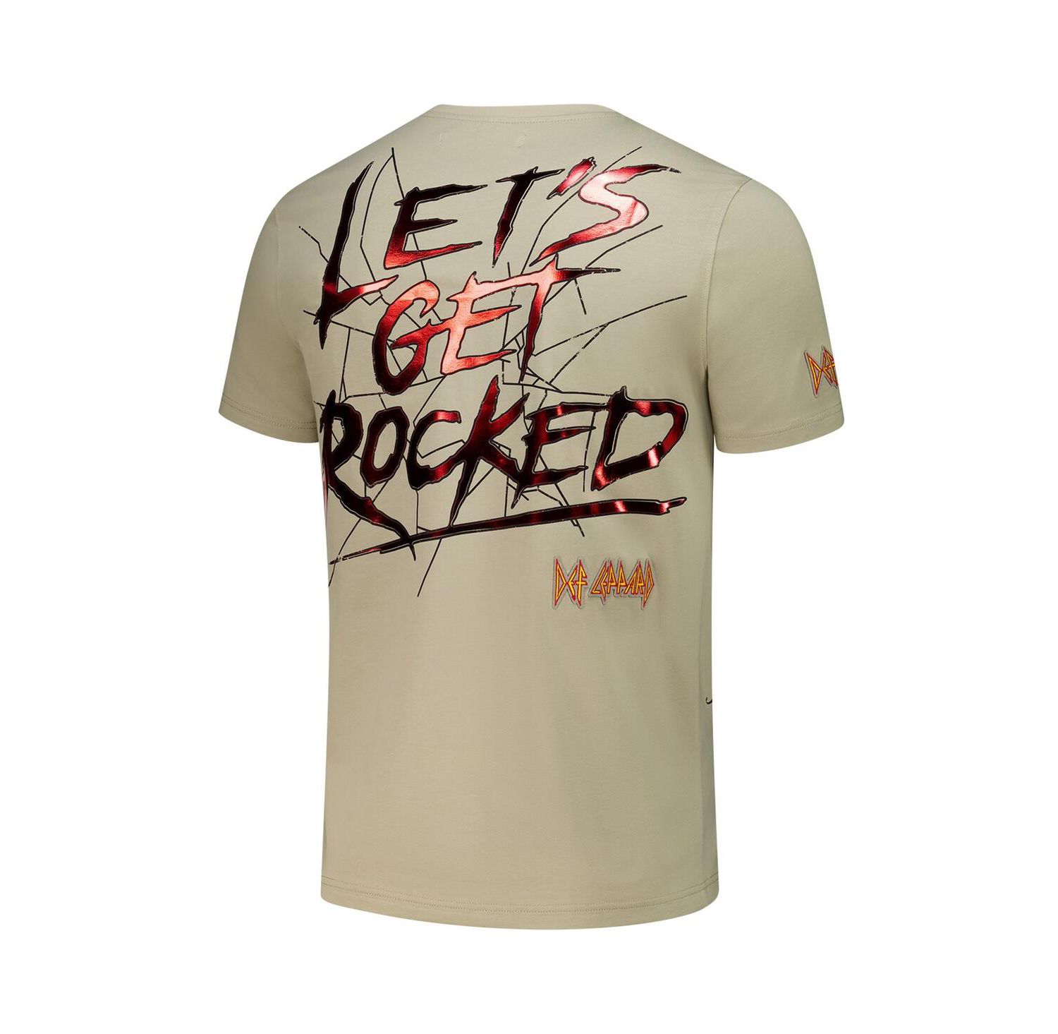 Men's Tan Def Leppard Let's Get Rocked T-Shirt