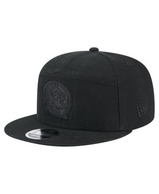 New Era - Men's Black Florida State Seminoles Adventure Canvas Split Panel 9FIFTY Snapback Hat
