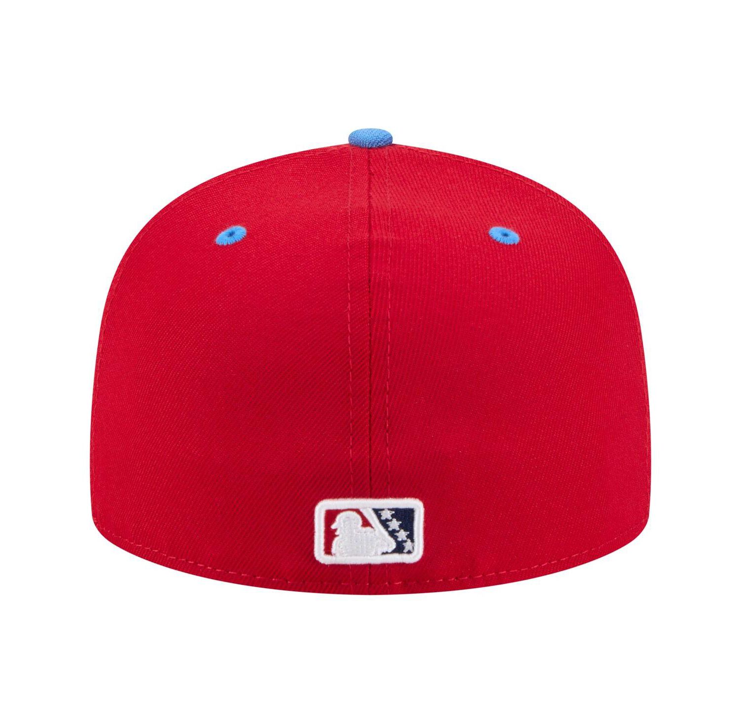 Men's Red Jacksonville Jumbo Shrimp Authentic Collection 59FIFTY Fitted Hat