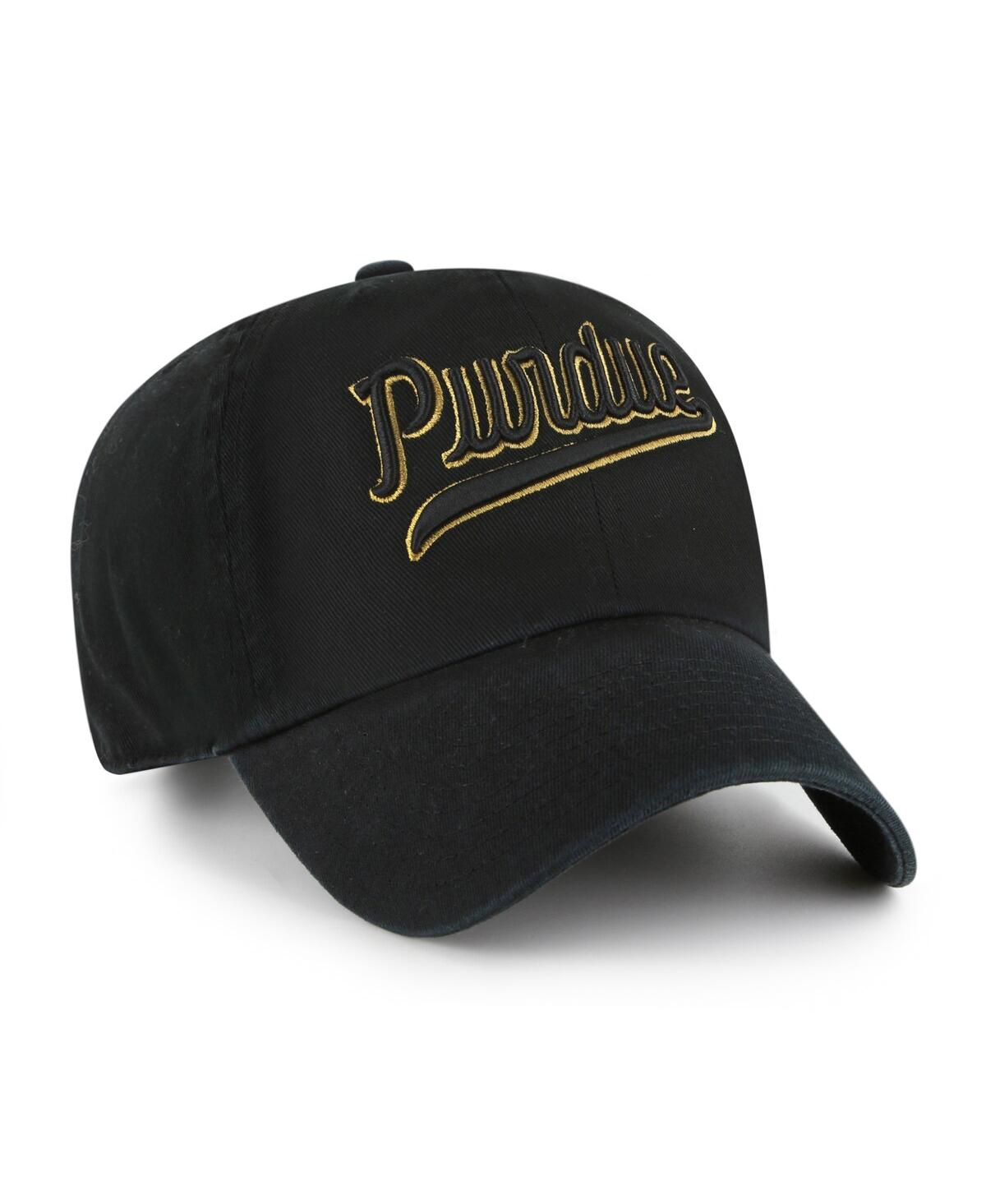 47 Brand Men's Black Purdue Boilermakers Vault Clean Up Adjustable Hat
