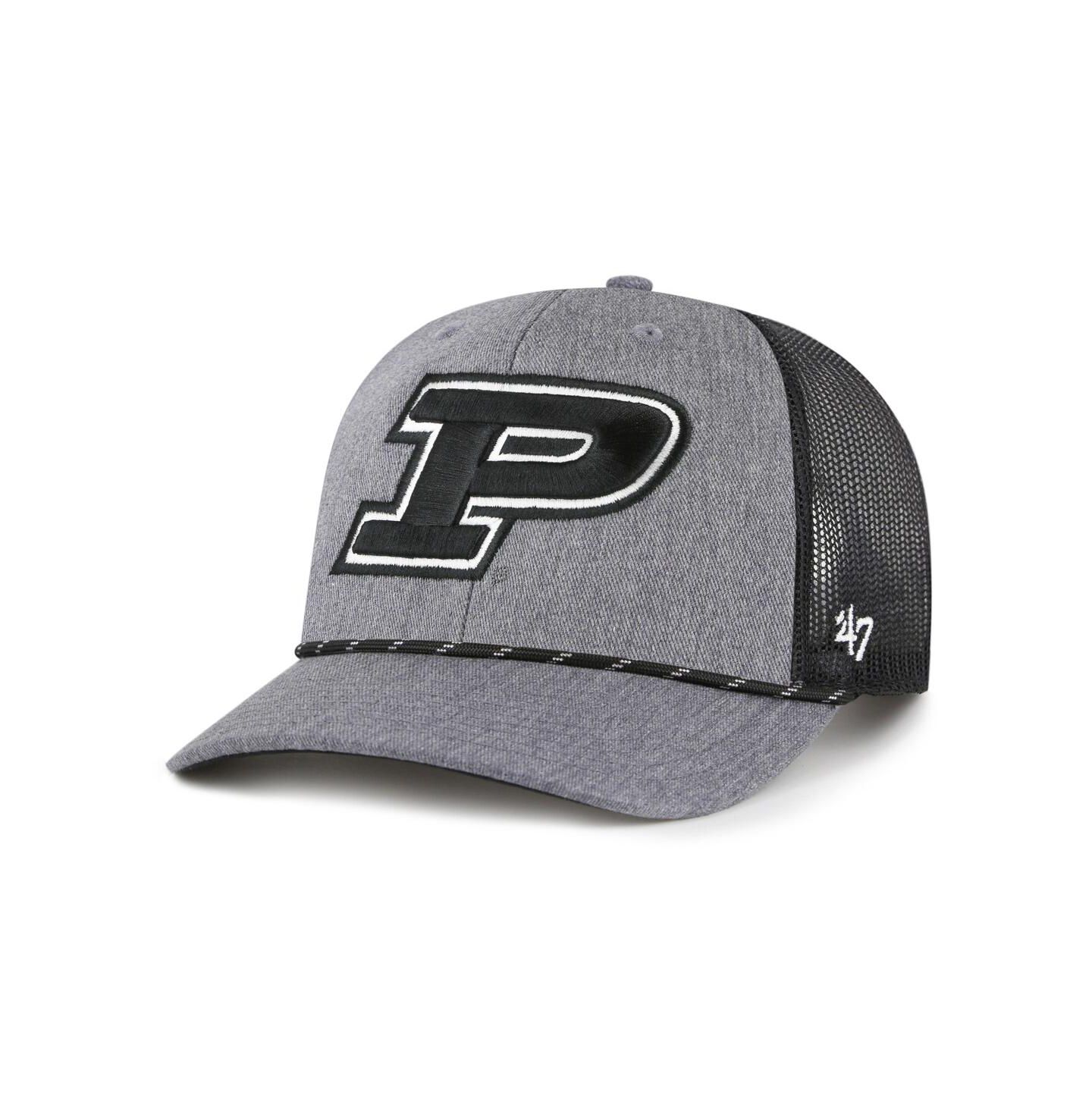 Мужская кепка '47 Brand Gray Purdue Boilermakers Carbon Rope Adjustable Hat — фото 1