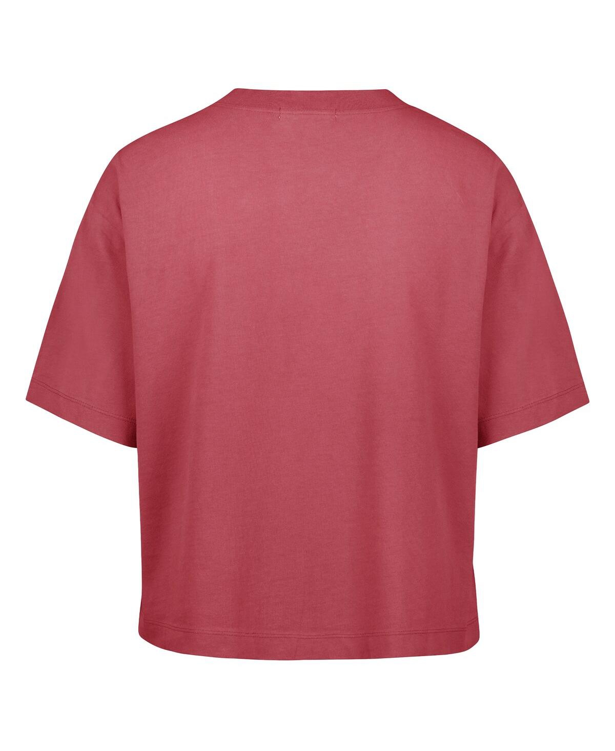 47 BRAND WOMEN'S LIGHT RED TAMPA BAY BUCCANEERS FLORENTINA MONTAUK CROPPED T-SHIRT 