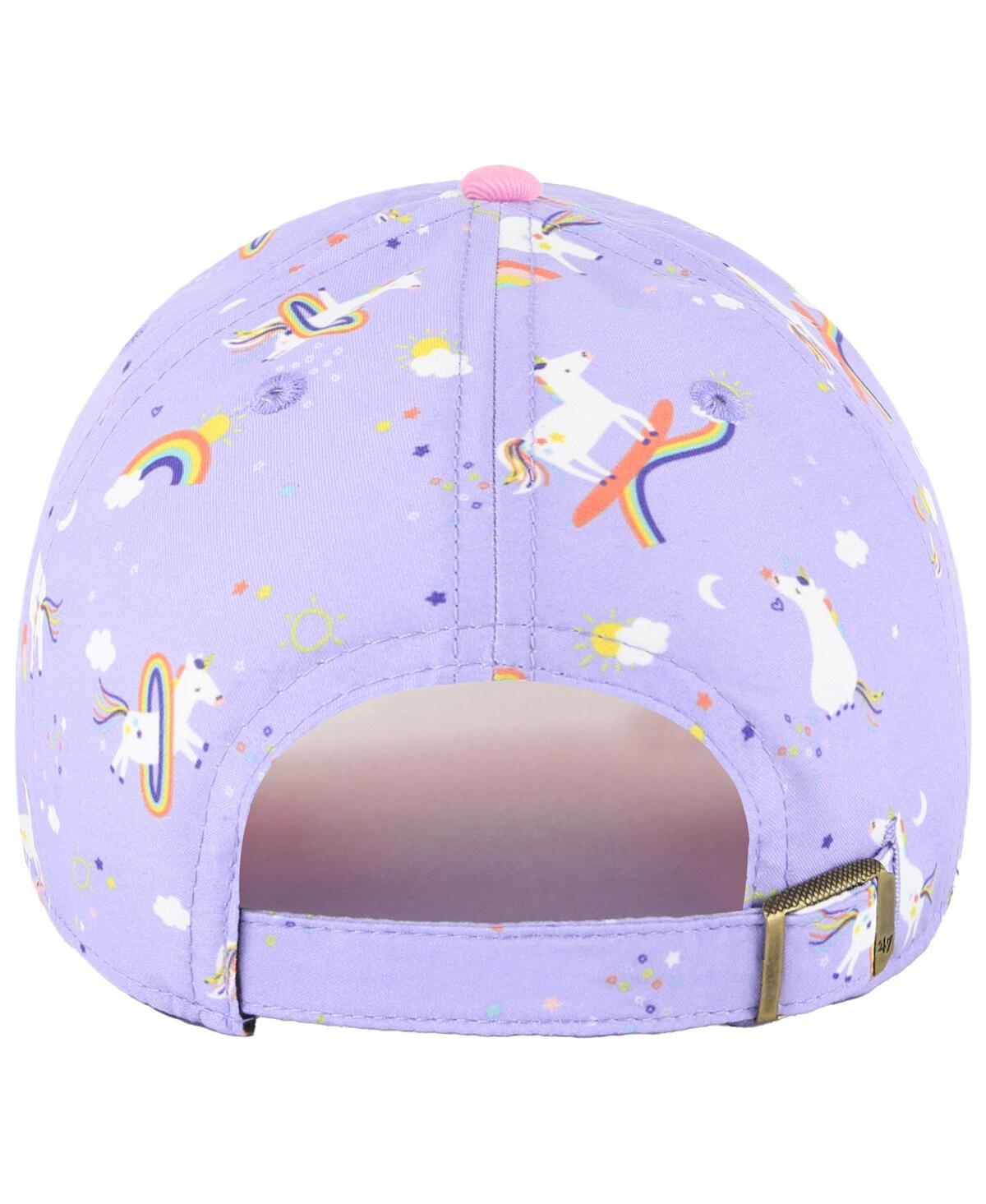 47 Brand Girls Preschool Lavender Los Angeles Chargers Unicorn Clean Up Adjustable Hat