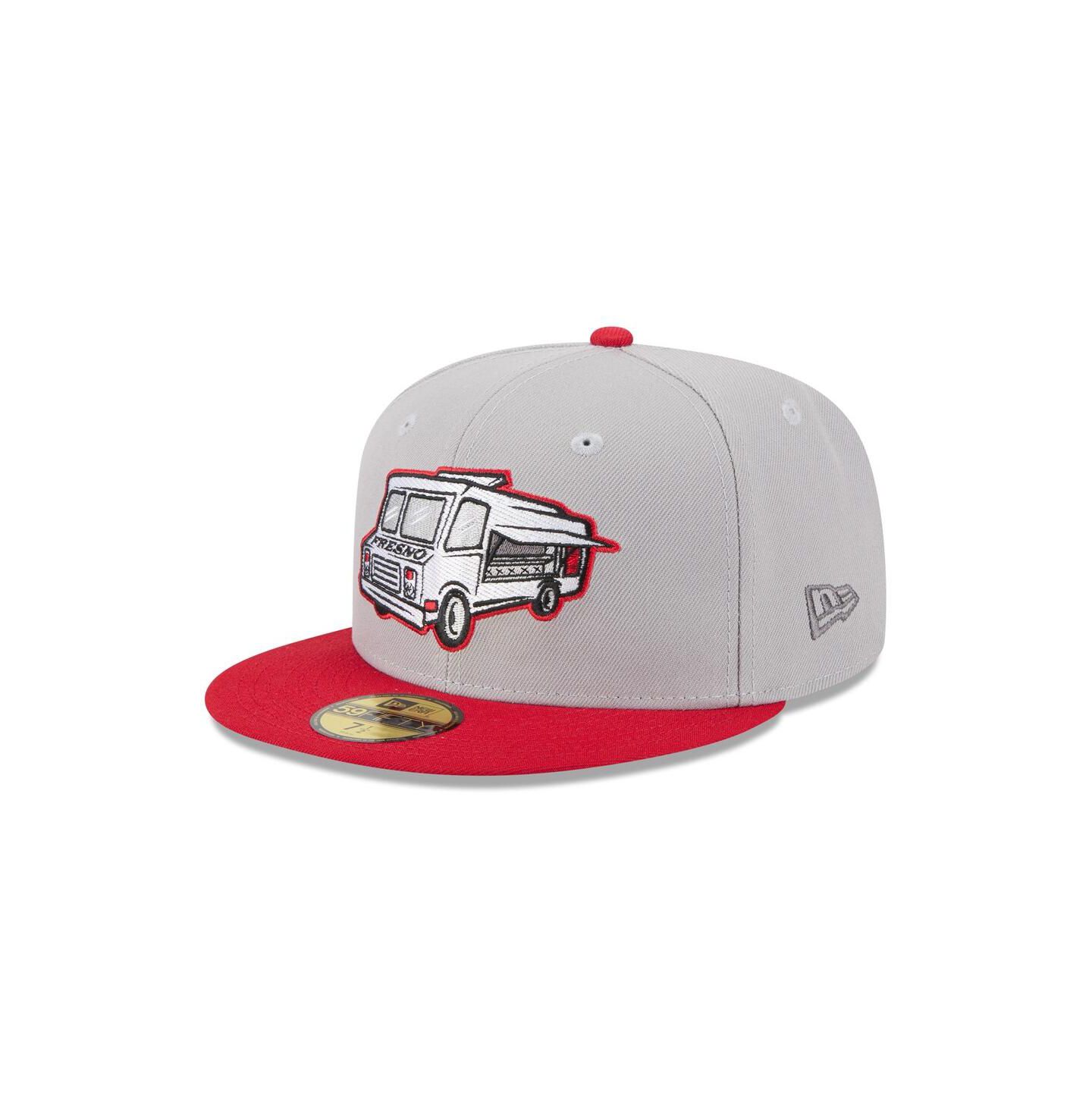 Мужская кепка New Era Gray Fresno Grizzlies Theme Nights 59FIFTY Fitted Hat — фото 1