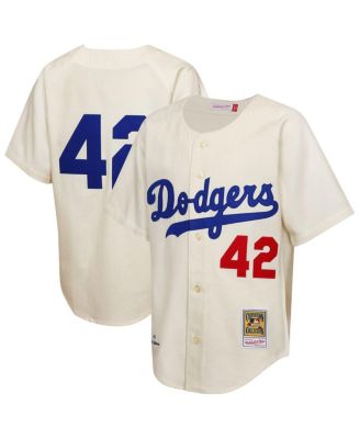 Mitchell & Ness - Big Boys and Girls Jackie Robinson Cream Brooklyn Dodgers 1955 Authentic Jersey