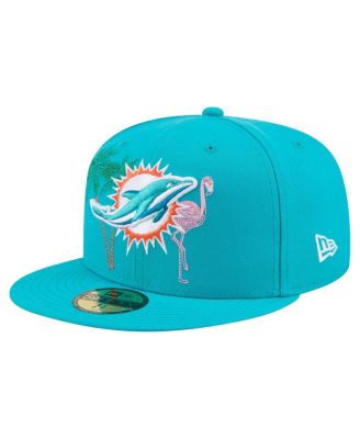 New Era - Men's Aqua Miami Dolphins State Stitch 59FIFTY Fitted Hat