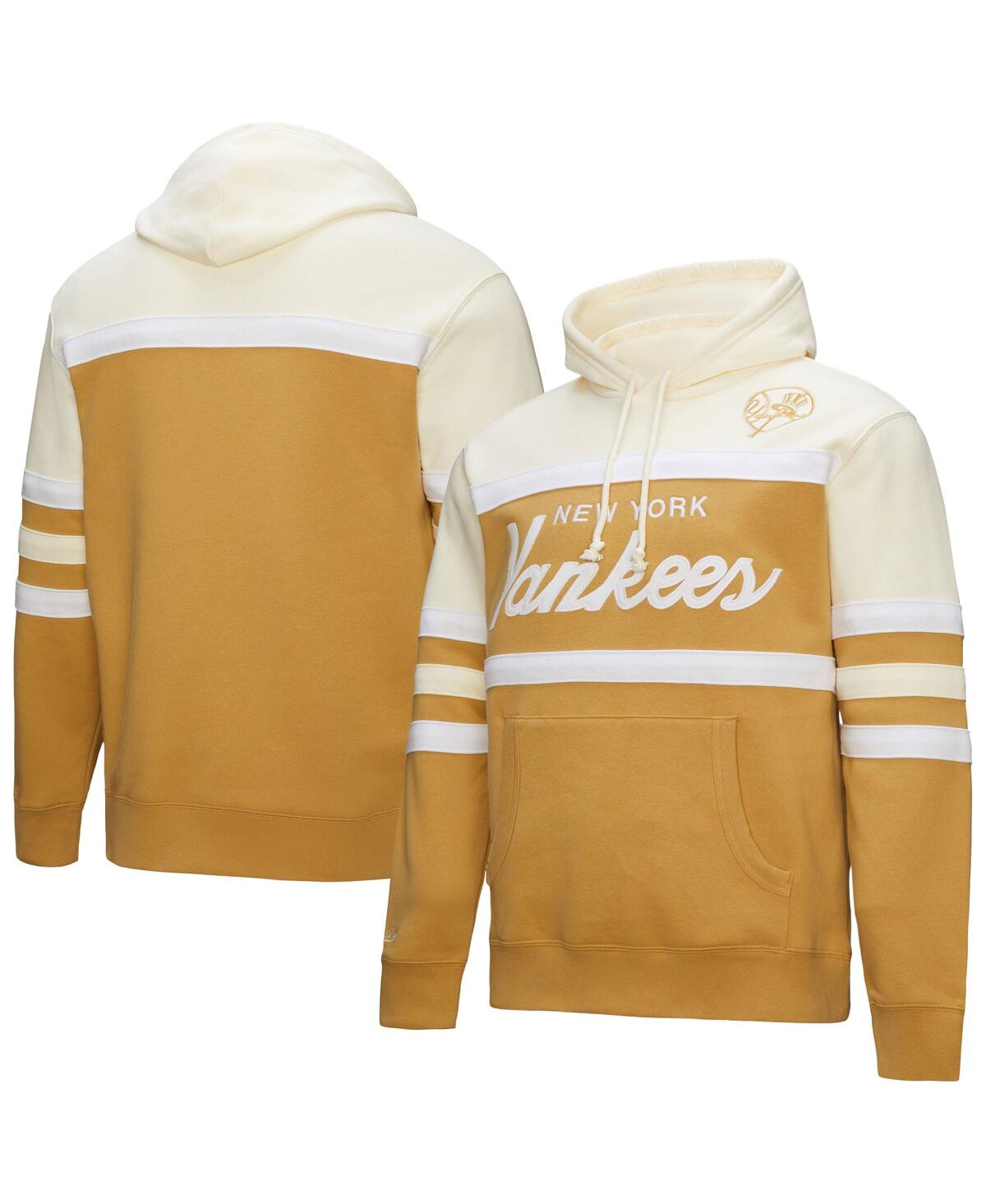Men's Tan/Cream New York Yankees Head Coach Pullover Hoodie - Tan, Cream