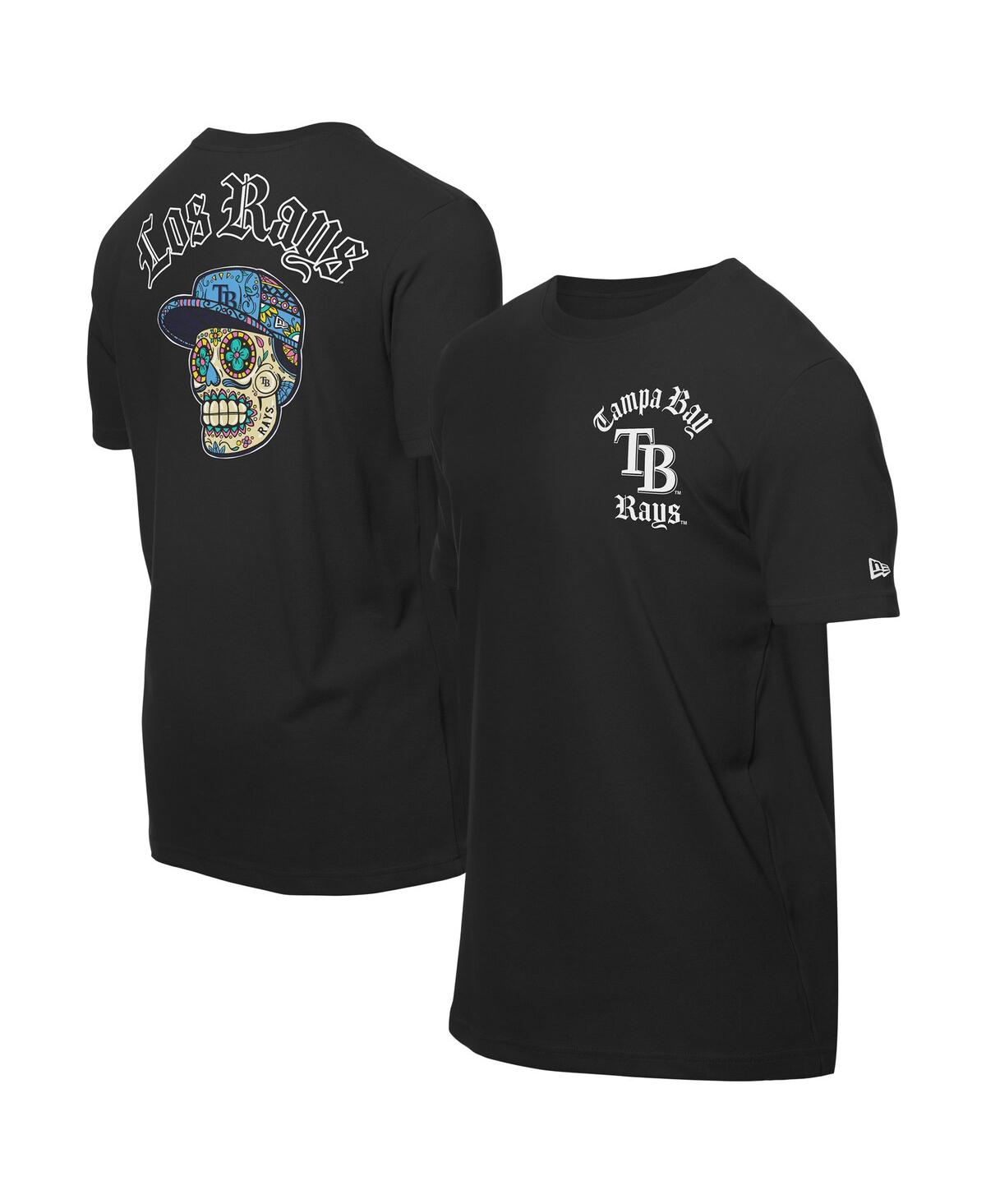 NEW ERA MEN'S BLACK TAMPA BAY RAYS SUGAR SKULLS T-SHIRT 