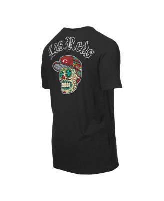 Men's Black Cincinnati Reds Sugar Skulls T-Shirt