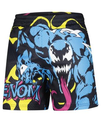 Men's Black Venom Big Print Mesh Shorts